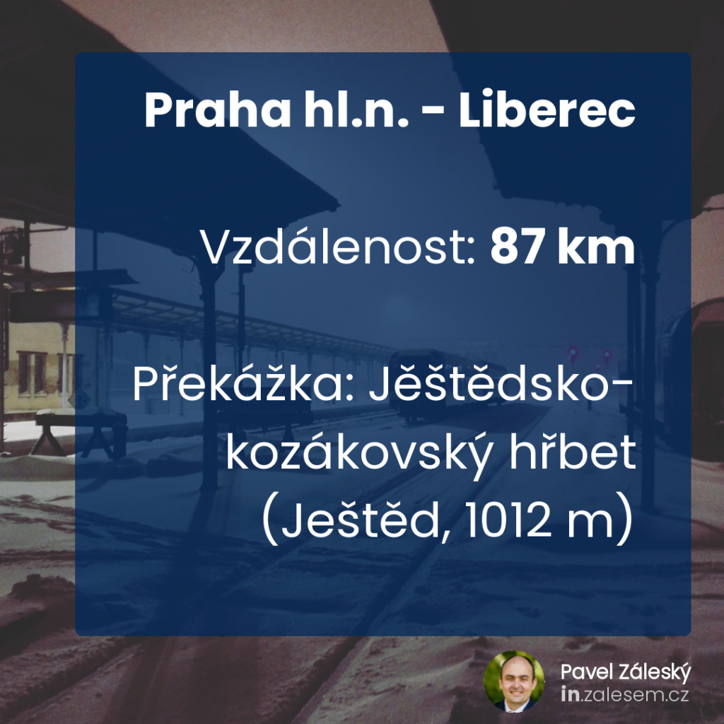 Praha hl.n. - Liberec, 87 km