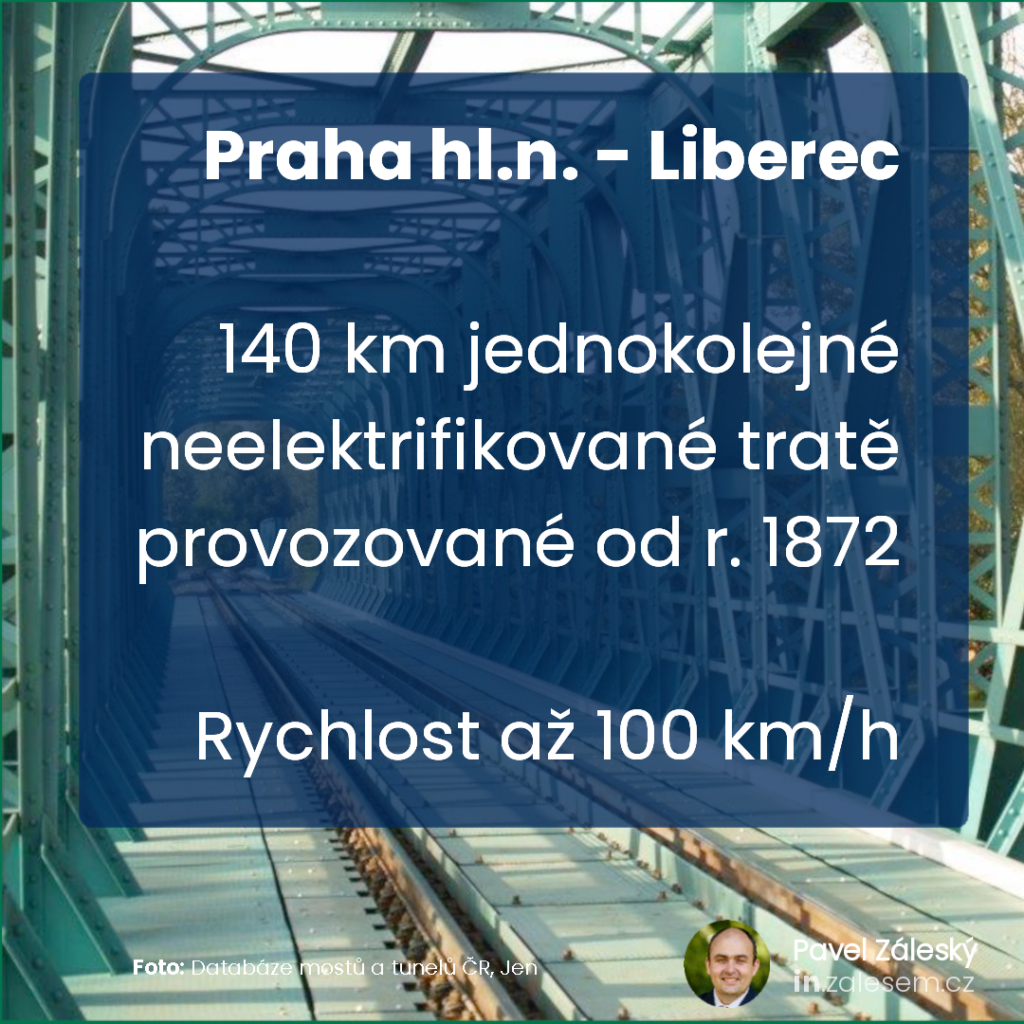 Praha hl.n. - Liberec, 100 km/h